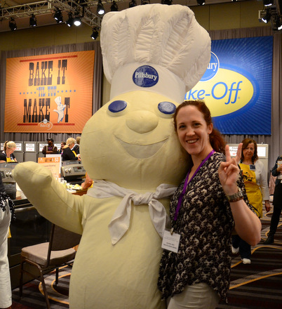 Nicole and the Doughboy at the 47th Annual Pillsbury Bake Off