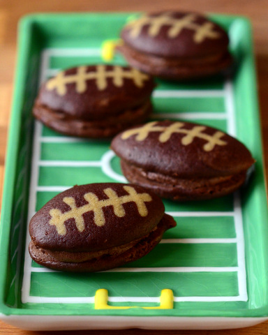 Chocolate Football Whoopie Pies: A Great Super Bowl Dessert
