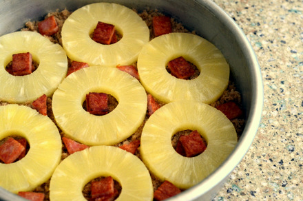 Hawaiian Spam and Pineapple Upside Down Cake