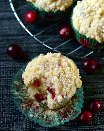 Roasted Cranberry Coconut Muffins