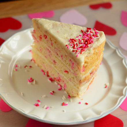 Valentine's Day Funfetti Cake