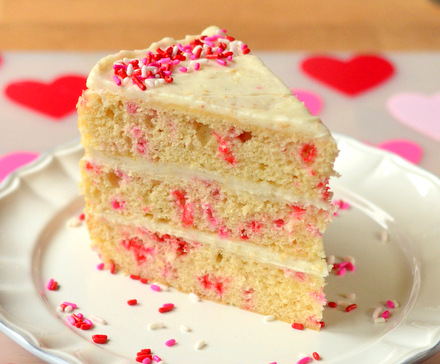 Valentine's Day Funfetti Layer Cake