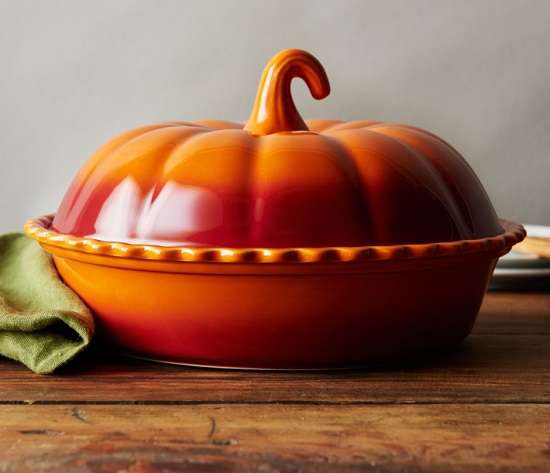 Pumpkin Covered Pie Dish