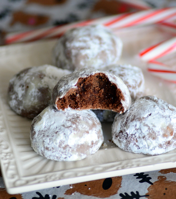 Peppermint Mocha Snowball Cookies