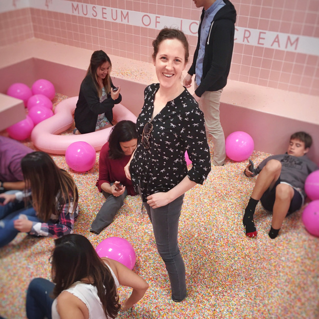 In the Sprinkle Pool at the Museum of Ice Cream
