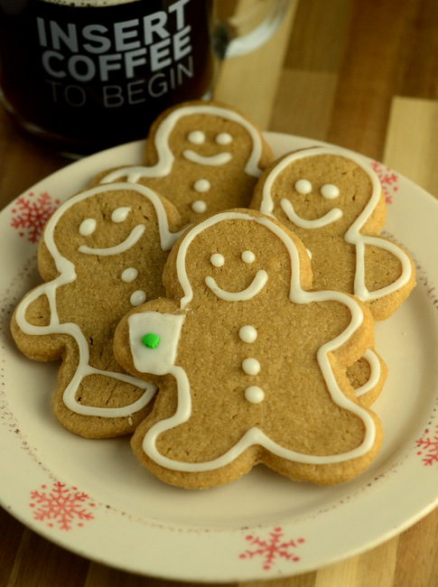 Coffee Cinnamon Gingerbread Men, a holiday cookie recipe for coffee-lovers