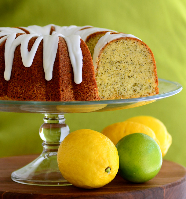 Lemon Lime Poppyseed Cake