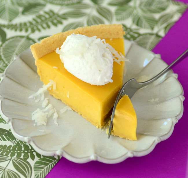Passion Fruit Pie with Coconut Whipped Cream