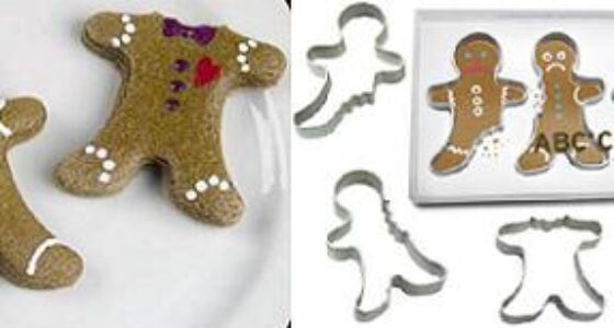 Pre-bitten gingerbread cookie cutters