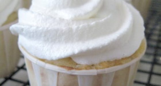 Vanilla Cupcakes with Vanilla Frosting