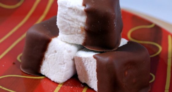 Chocolate Covered Homemade Marshmallows