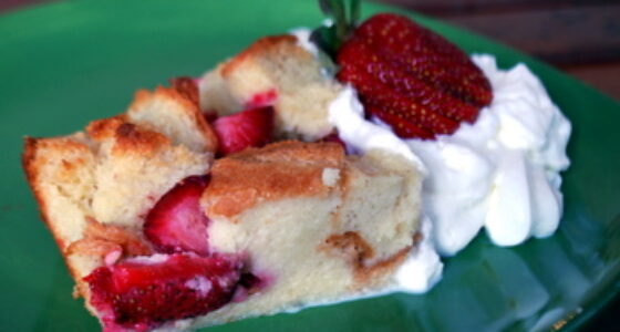 Strawberry Bread Pudding