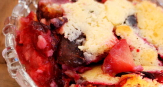 Fig and Plum Cobbler