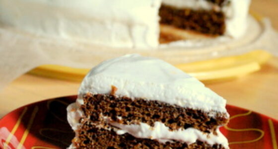 Gingerbread Layer Cake with Meyer Lemon Frosting