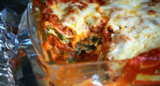Beef, Spinach and Mushroom Lasagna