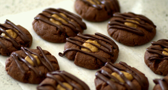 Chocolate Peanut Butter Thumbprint Cookies