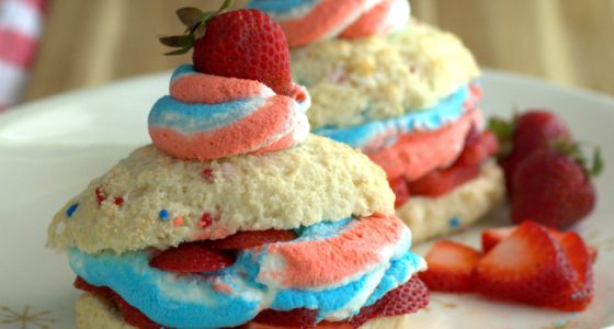 Red, White & Blue Strawberry Shortcakes