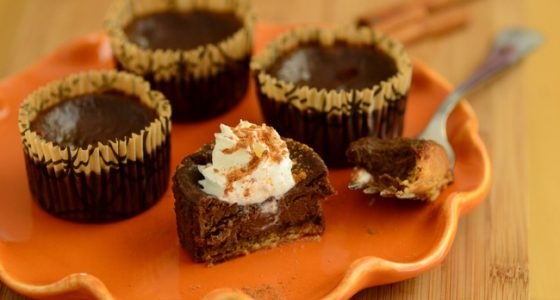Dark Chocolate Mini Pumpkin Pies